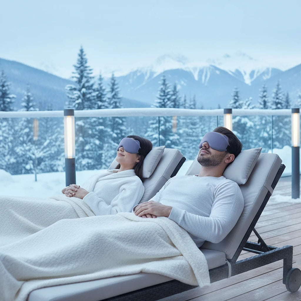 Masque de sommeil 3D PostureCare™ en mousse mémoire – Opacité totale & confort sans pression