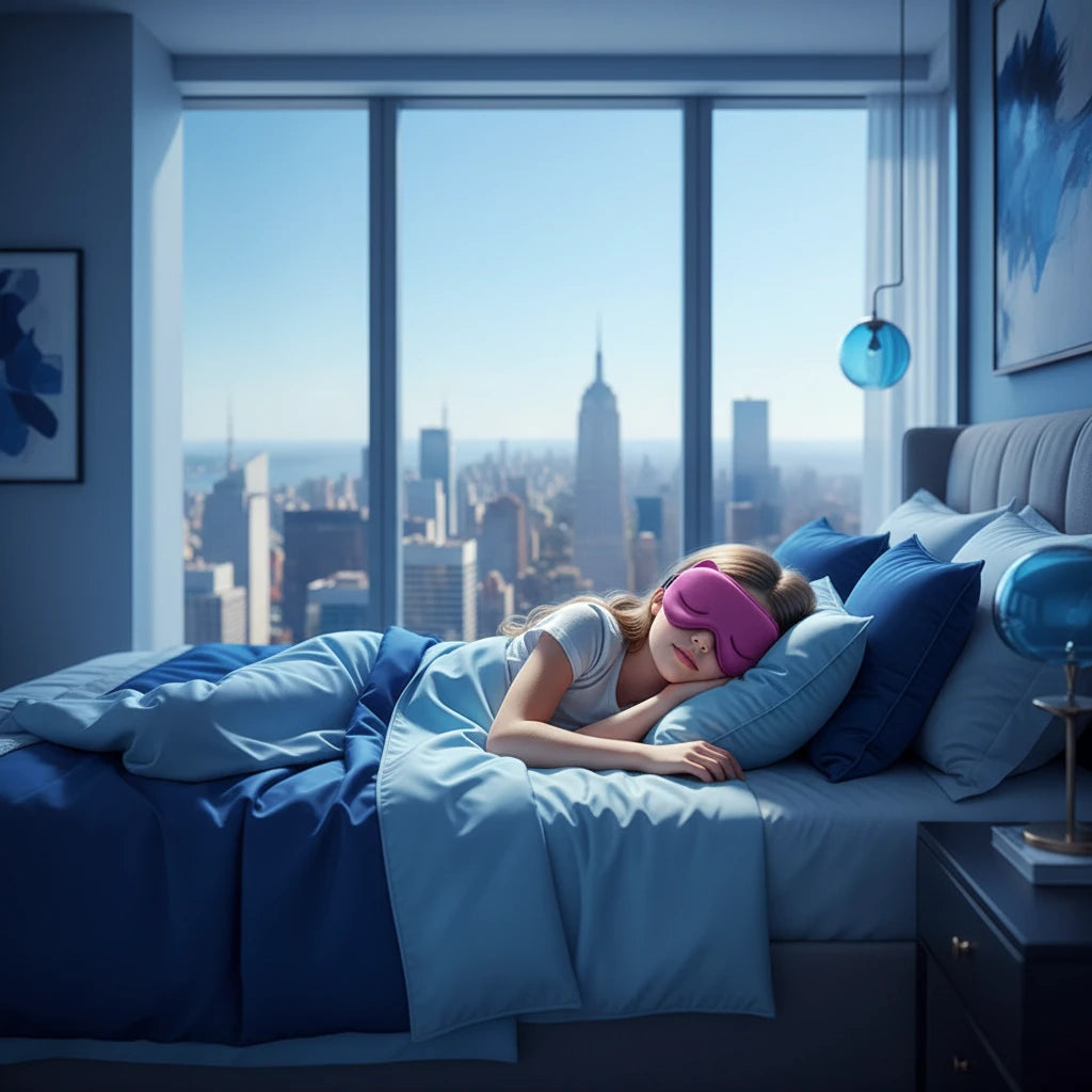 Masque de sommeil 3D PostureCare™ en mousse mémoire – Opacité totale & confort sans pression